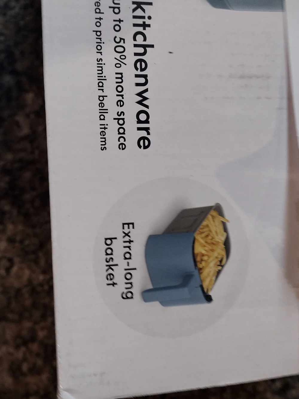 Bella 4qt Slim Air Fryer Surf ( Light Blue) new in box